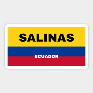 Salinas City in Ecuadorian Flag Colors Sticker